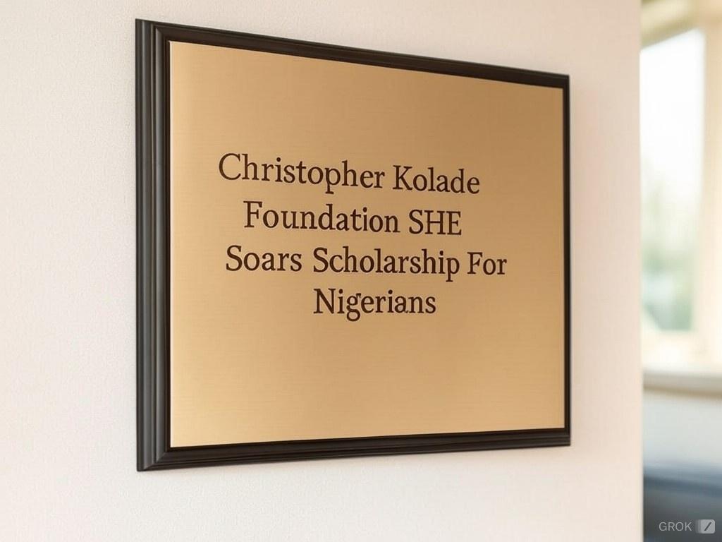 Christopher Kolade Foudation SHE Soars Scholarship For Nigerians