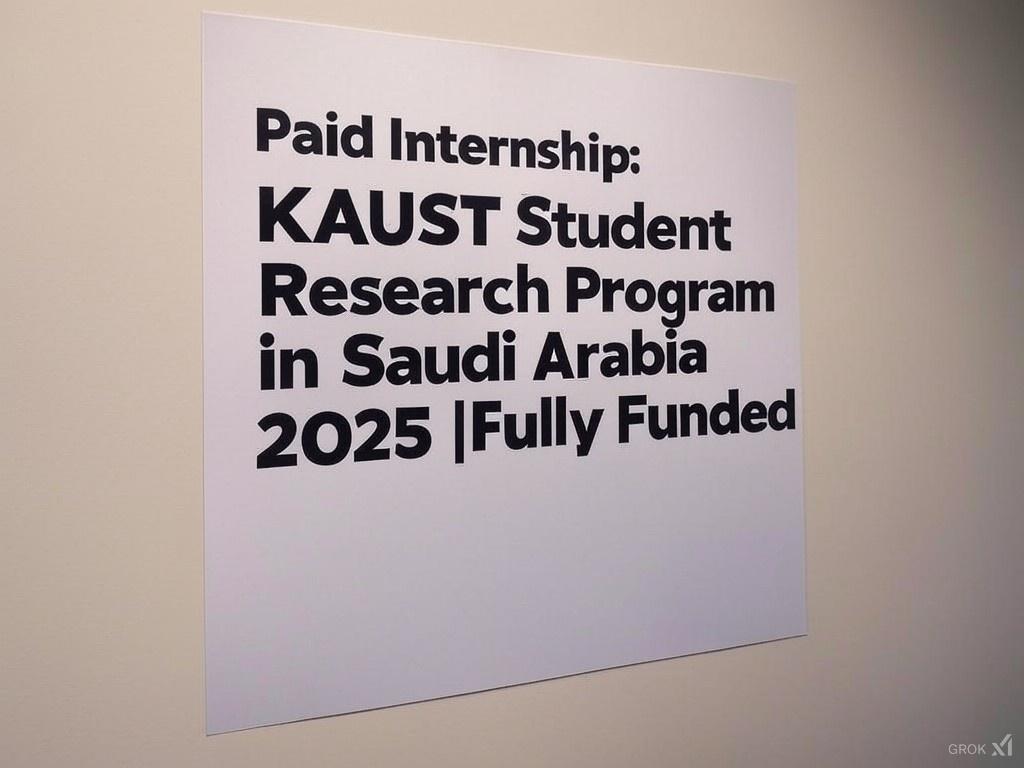 Paid Internship: KAUST Student Research Program in Saudi Arabia 2025 | Fully Funded