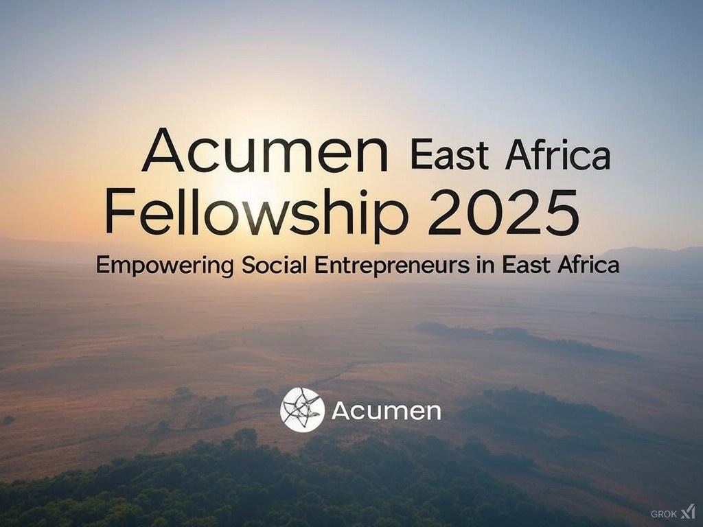 Acumen East Africa Fellowship 2025 for Social Entrepreneurs