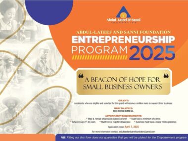 AbdulLateef And Sanni Foundation Entrepreneurship Program 2025