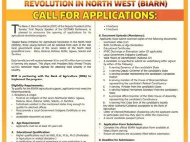 Barau Initiative for Agricultural Revolution in the North West (BIARN) 2025