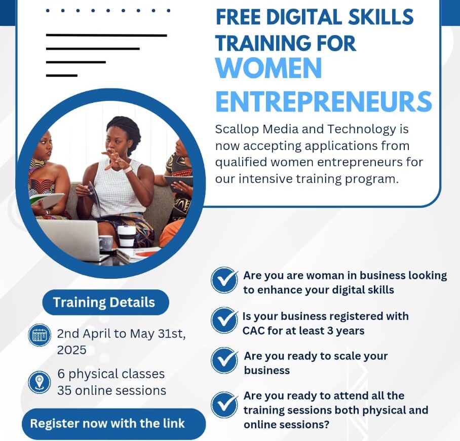 Applications For SCALLOP Free Digital Training Skills For Women Entrepreneurs