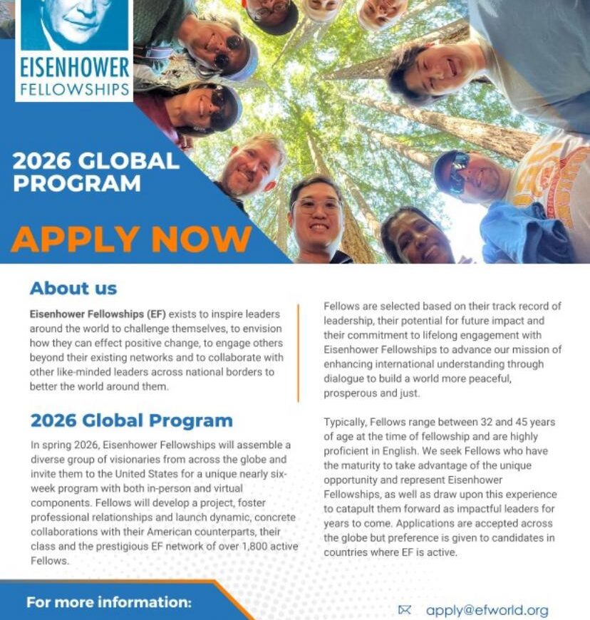 Eisenhower Fellowships: Global Leadership Program – Spring 2026