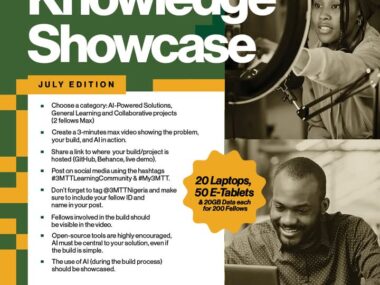 Call For Applications: 3MTT Knowledge Showcase Competition – July Edition | Win a Laptop or 5G Mi-Fi Router